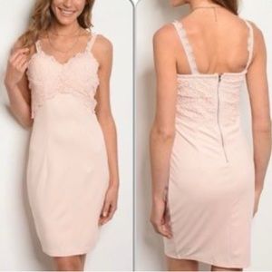 Blush Crochet Body Control Mini Dress NWT